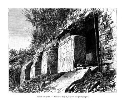 Toltec-ruiner, Mexico, 1800-tallet af Taylor