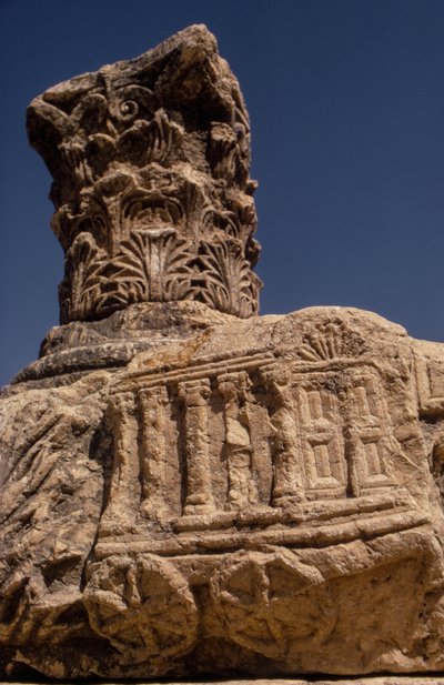 Synagogeruiner i Kapernaum aka Copernaum, Israel. af Ted Spiegel