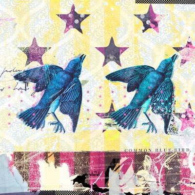 Birds in Serie, 2015 (kollaasi kankaalle) af Teis Albers