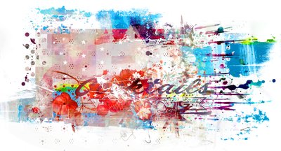 Cocktails, 2016 (Collage på lærred) af Teis Albers