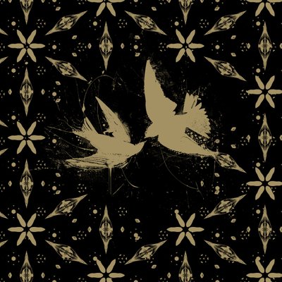 Goldbirds, 2014 (kollaasi kankaalle) af Teis Albers