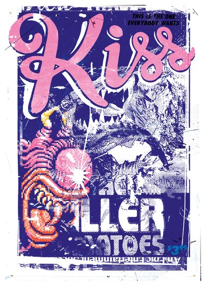 Kiss Killer, 2015 (Collage på lærred) af Teis Albers