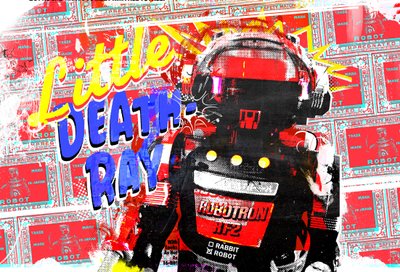 Little death ray, 2014 (blandet medier på lærred) af Teis Albers