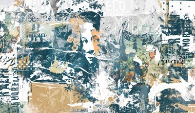 Magdalena, 2014 (Collage på lærred) af Teis Albers