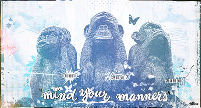 Mind your Manners, 2017 (Collage på lærred) af Teis Albers