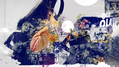 OLALA, 2016 (Collage på lærred) af Teis Albers