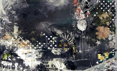 On a Branch, 2015 (Collage på lærred) af Teis Albers
