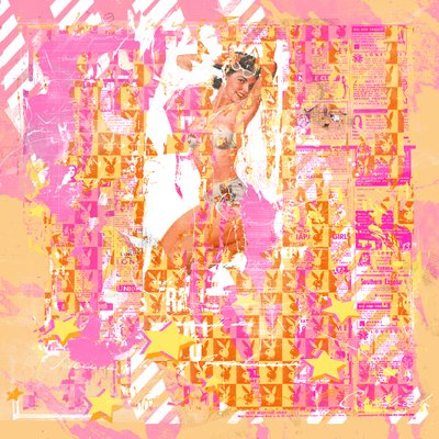 Pinup2, 2014 (blandet medier på lærred) af Teis Albers