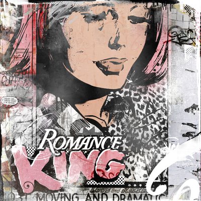 Romance King, 2014 (akryl, spraymaling på lærred) af Teis Albers