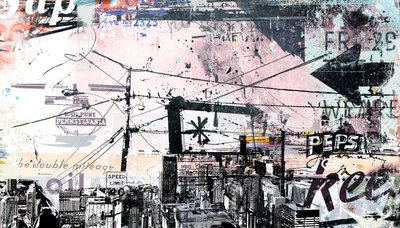Urbanise, 2016 (Collage på lærred) af Teis Albers
