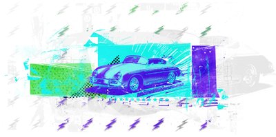 Vintage Futurism, 2015 (Collage på lærred) af Teis Albers