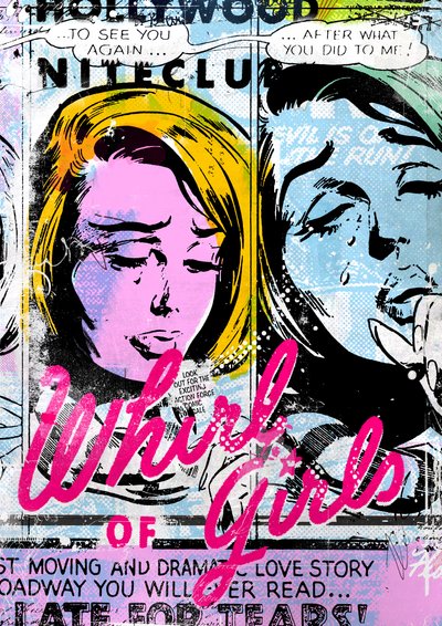 Whirl of Girls, 2015 (Collage på lærred) af Teis Albers