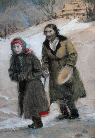 The Return (pastel på pap) af Teodor Axentowicz