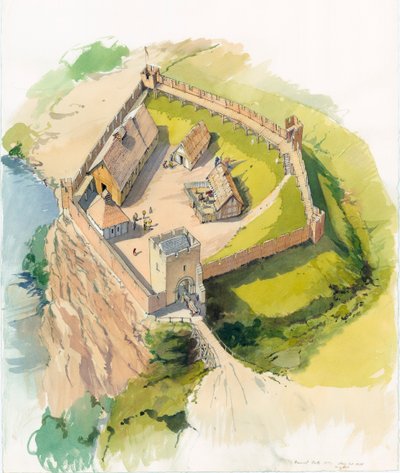 Barnard Castle, Durham, c1100 af Terry Ball