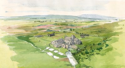 Hailes Abbey, c13. århundrede, 1990-2010 af Terry Ball