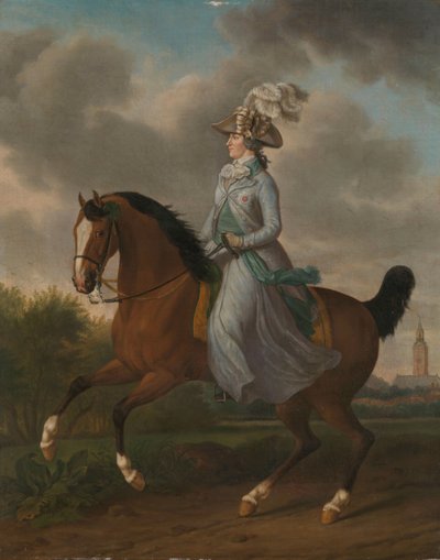 Frederika Sophia Wilhelmina af Pruissia (1751-1820), rytterportræt af prins Willem V