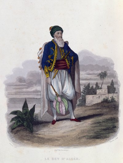 Hussein Pacha (1765-1838), den sidste dey af Algier (1818-30), 1846 af Th. Guerin
