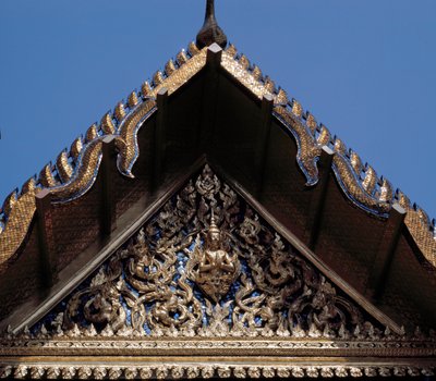 Detalje af en dør af Thai School