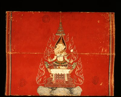 Ganesh manuskript om elefanttræning (wc på papir) af Thai School