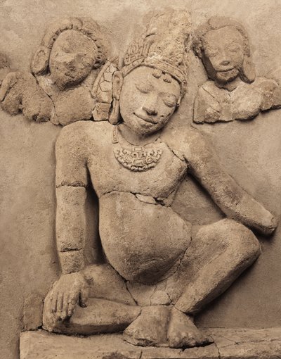 Relief, fra Chedi Chula Pathom, Dwaravati School (Stuk) af Thai School