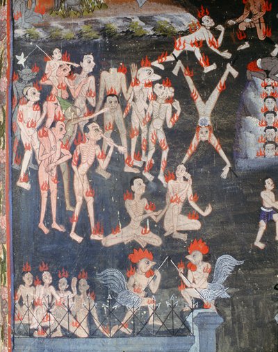 Scene af et inferno af Thai School