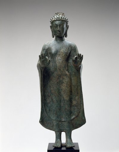 Stående Buddha, slutningen af det 8. århundrede (bronze) af Thai School