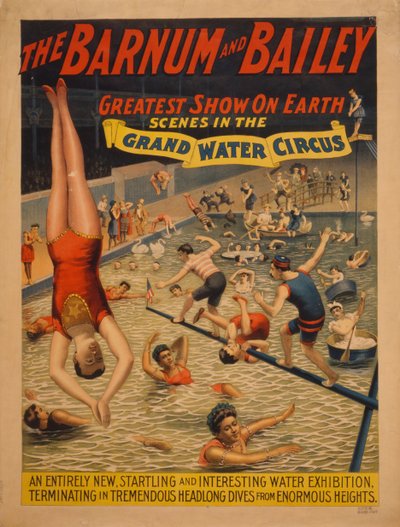 Barnum & Baileys største show på jorden. Scener i det store vandcirkus, ca. 1895 af The Strobridge Lithographing Company