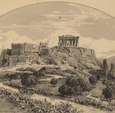 Akropolis set fra vest af Themistocles Eckenbrecher