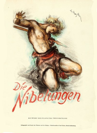 Filmplakat The Nibelungs: Siegfried af Fritz Lang, 1924. af Theo Matejko