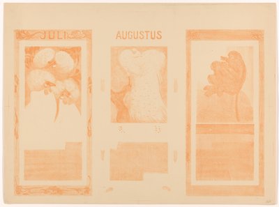 Kalendere for juli, august og november 1910 af Theo van Hoytema