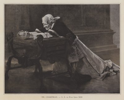 Pave Leo XIII (litho) af Theobald (after) Chartran