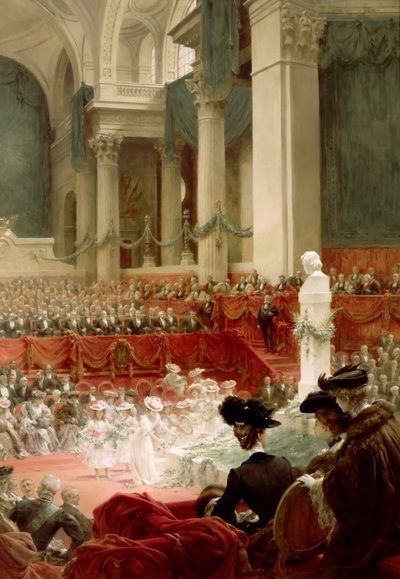Fejring af Victor Hugos 100-års fødselsdag i Panthéon i nærværelse af præsident Félix af Theobald Chartran