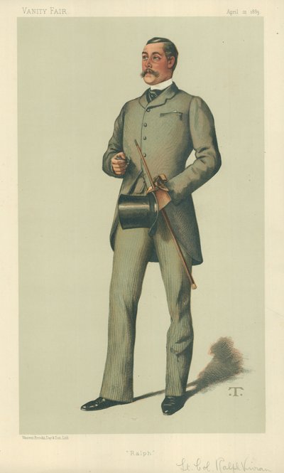 Oberstløjtnant Ralph Vivian, Ralph, 21. april 1883, Vanity Fair tegneserie af Theobald Chartran