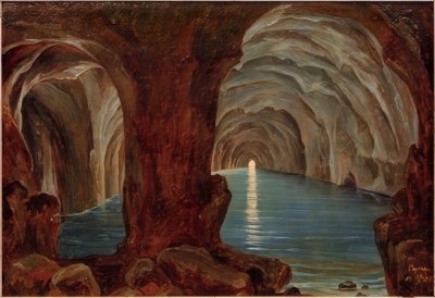 Blå grotte på Capri af Theobald von Oer