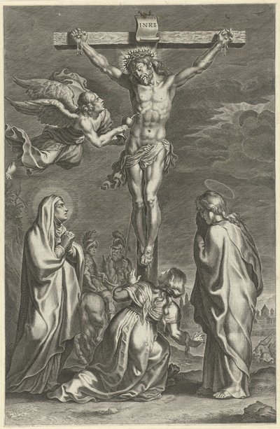 Kristus på korset Scener fra Det Gamle og Nye Testamente (serietitel) Breviarium romanum (serietitel) af Theodoor Galle (possibly)
