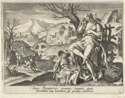 Fattigdom avler ydmyghed Cycle of Human Action (serietitel) Circvlvs Vicissitvdinis Rervm Hvmanarvm (serietitel) af Theodoor Galle