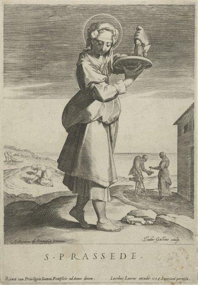 Heilige Praxedis S. Prassede (titel på objekt) af Theodoor Galle