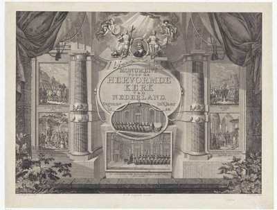 Monument til den reformerte kirke i Holland, fra 1566 Monument til den reformerte kirke i Holland. Begyndte i år 1566 (titel på objekt) af Theodoor Koning
