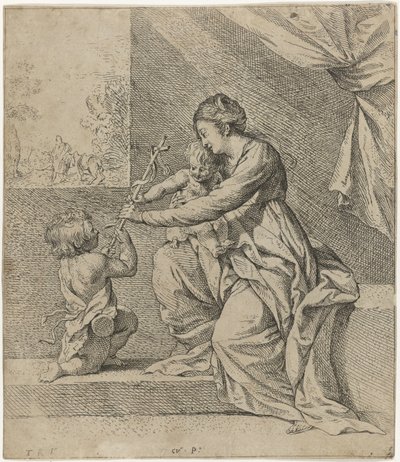 Maria med Kristus og Johannes Døberen af Theodoor Rombouts