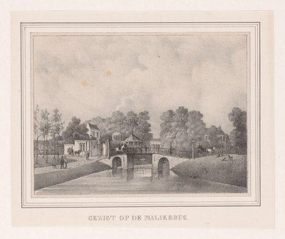 Malie-broen i Utrecht Udsigt over Malie-broen (titel på objekt) af Theodoor Soeterik (possibly)
