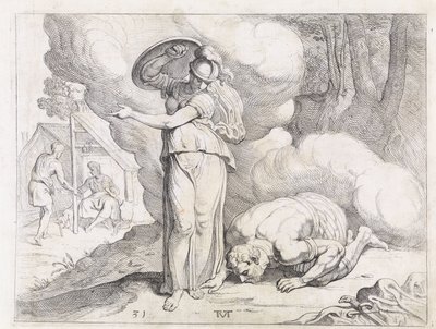 Minerva viser Ithaka til Odysseus The Labours of Odysseus (serietitel) af Theodoor van Thulden