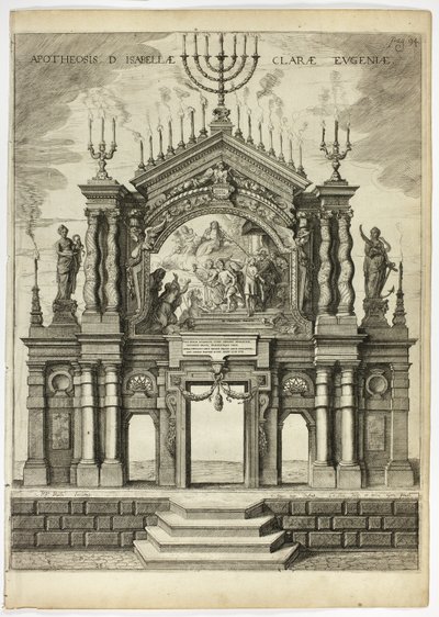 Scene til minde om Isabella Clara Eugenia, plade 24 fra Casperius Gevartius, Triumf-indtog af den mest fredfyldte og ærede kardinal-infante Ferdinand af Theodoor van Thulden