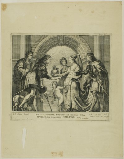 Maximilian af Østrigs ægteskab med Maria af Burgund af Theodoor van Thulden