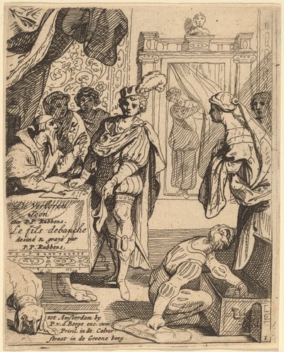 Den fortabte søn modtager sit arv af Theodoor van Thulden after Sir Peter Paul Rubens