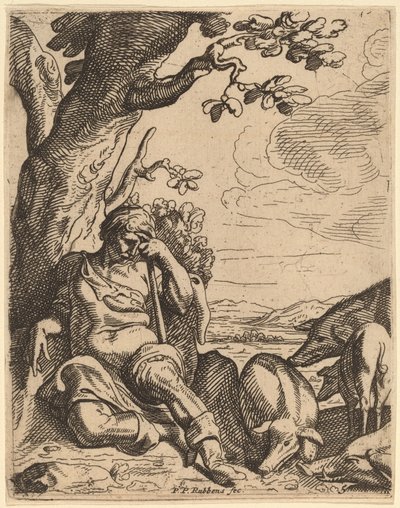 Den fortabte søn blandt svinene af Theodoor van Thulden after Sir Peter Paul Rubens