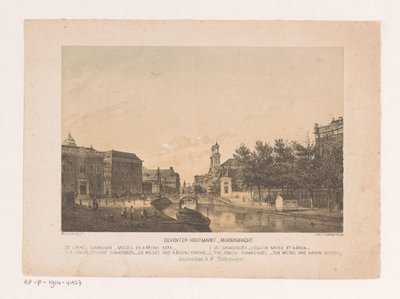 Deventer Houtmarkt og Muidergracht i Amsterdam Deventer Houtmarkt Muidergracht (titel på objekt) af Theodor Brüggemann