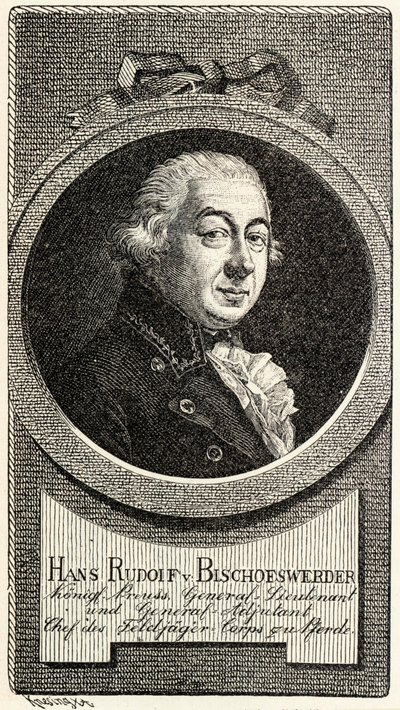 Johann Hans Rudolf von Bischoffwerder 1741-1803. af Theodor Knesing