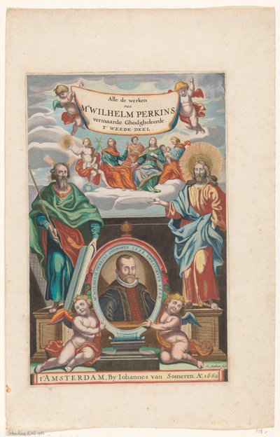 Portræt af William Perkins Titelside for: William Perkins, Alle værker. Anden del, 1662 af Theodor Matham