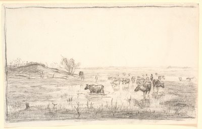 Køer på engene ved Mejlgaard af Theodor Philipsen