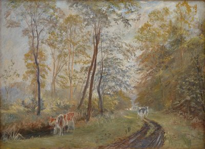 Sorteåen ved Mejlgaard Gods, Jylland af Theodor Philipsen